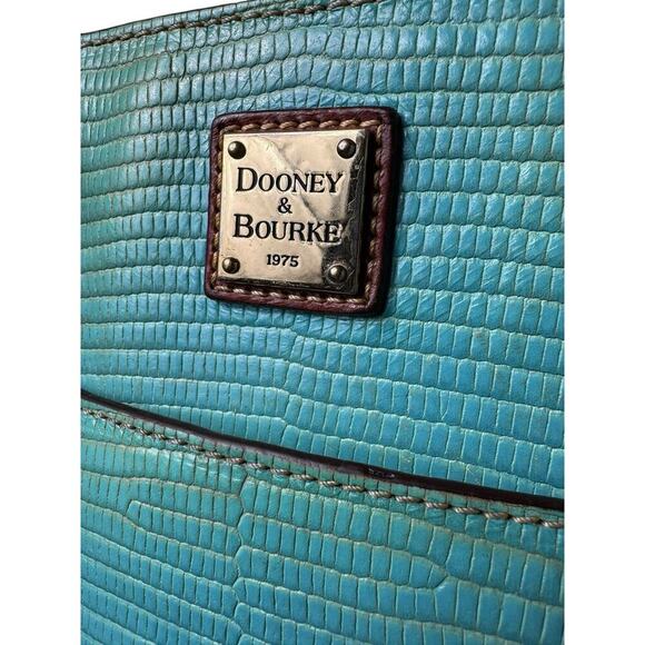 Dooney & Bourke Aqua Lizard Embossed Small Lexington Women’s Tote Bag Sold Out - Picture 2 of 16